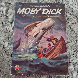 HERMAN MELVILLE'S MOBY DICK 1956 SOFTCOVER BOOK FROM WONDER BOOKS, #035-025